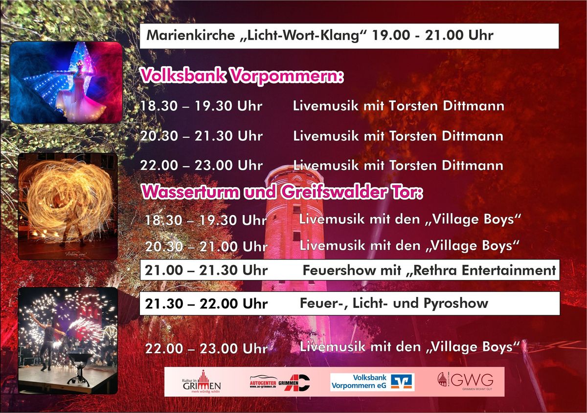 Rückseite des Veranstaltungsflyers mit dem Programm.