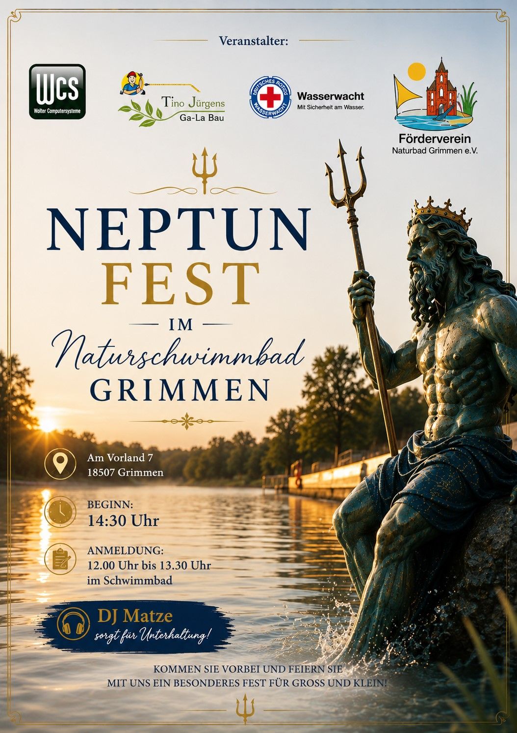Neptunfest im Naturbad in Grimmen am 15.08.2026Grimmen
