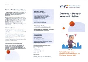 Woche der Demenz 2025 in der Volkshochschule Grimmen, Tribseeser Chausee 4 in Grimmen
