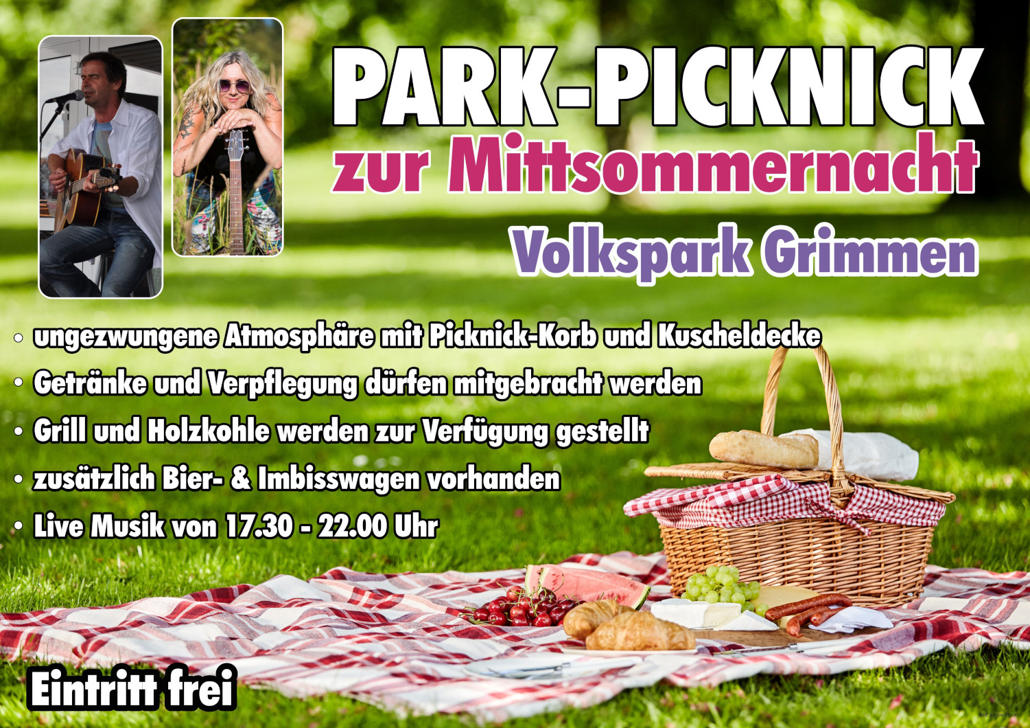Park-Picknick im Volkspark in Grimmen