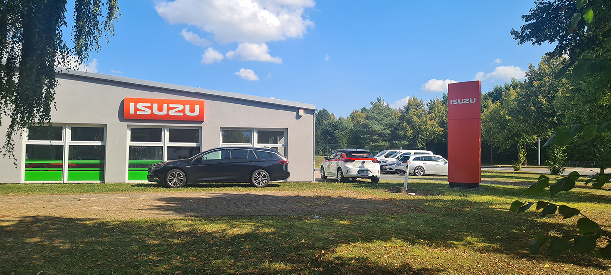 Isuzu Autohaus in der Stadt Grimmen, Mecklenburg Vorpommern