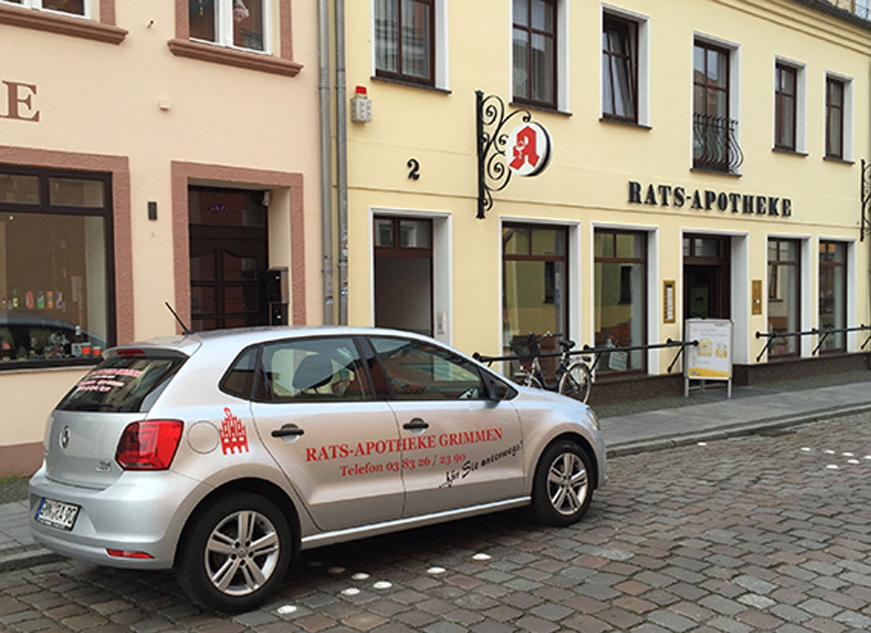 Rats Apotheke in der Stadt Grimmen, Mecklenburg Vorpommern