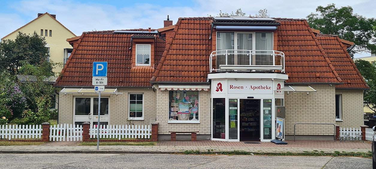 Rosenapotheke in der Stadt Grimmen, Mecklenburg Vorpommern